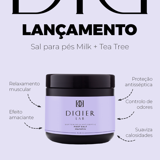 Sal para pés "Didier Lab", Milk + Tea Tree, 450gr