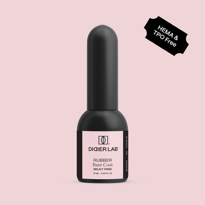 Verniz Gel, Rubber Base, Milky Pink, 10ml