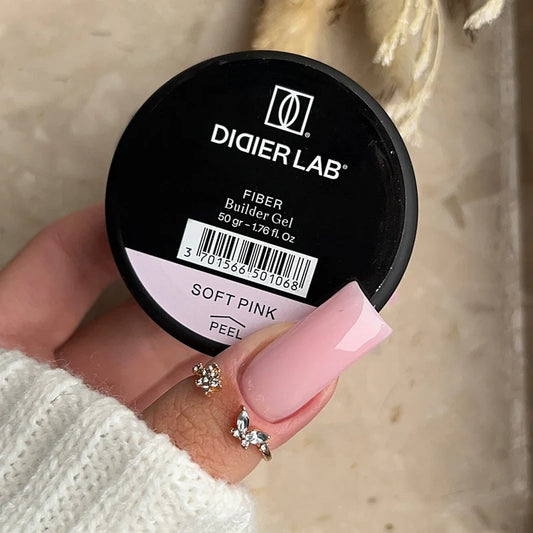 Fiber builder gel "Didier Lab", Soft Pink, 50gr, HEMA FREE