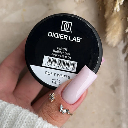 Fiber builder gel "Didier Lab", Soft white, 50gr, HEMA FREE
