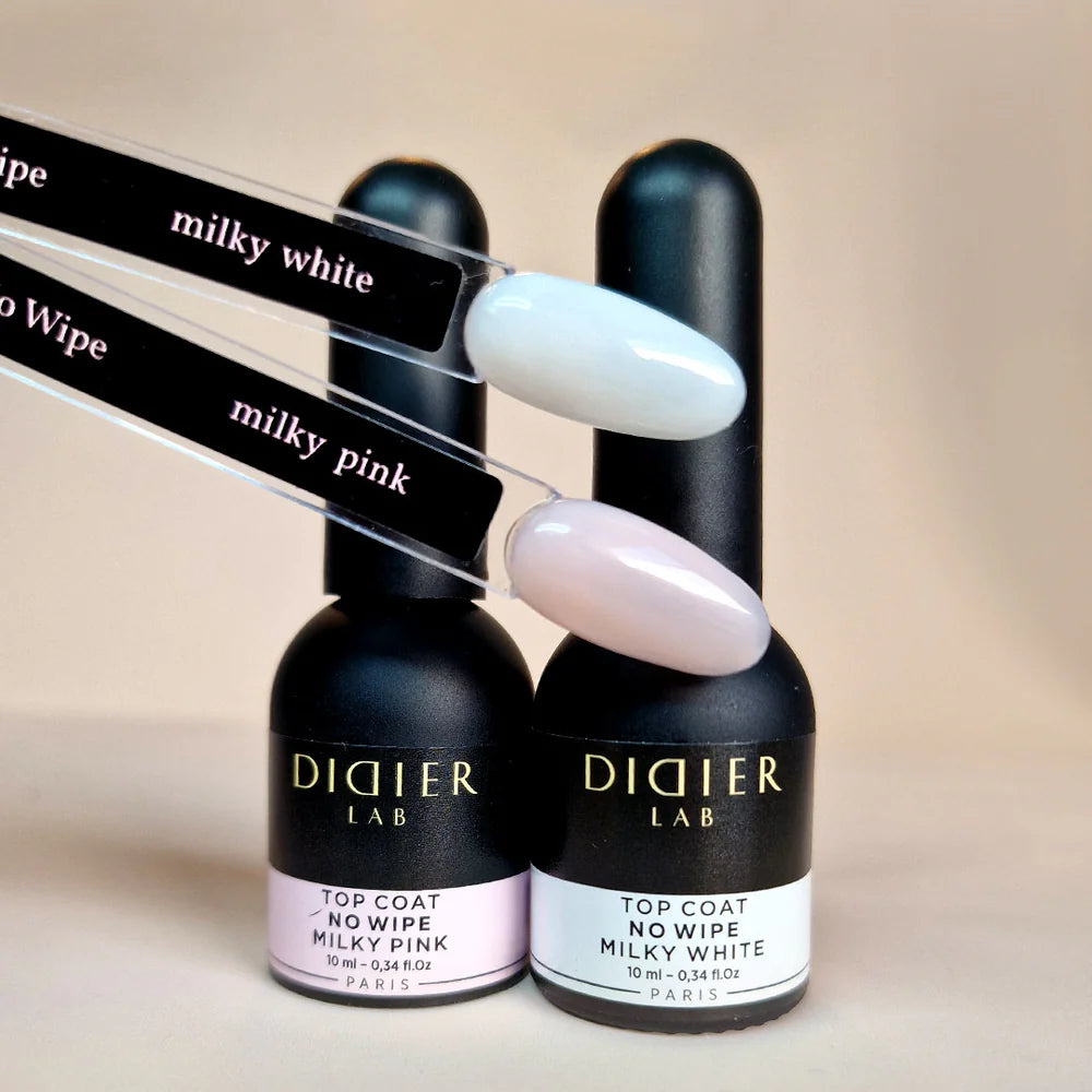 Top Coat No Wipe "Didier Lab", Milky Pink, 10ml
