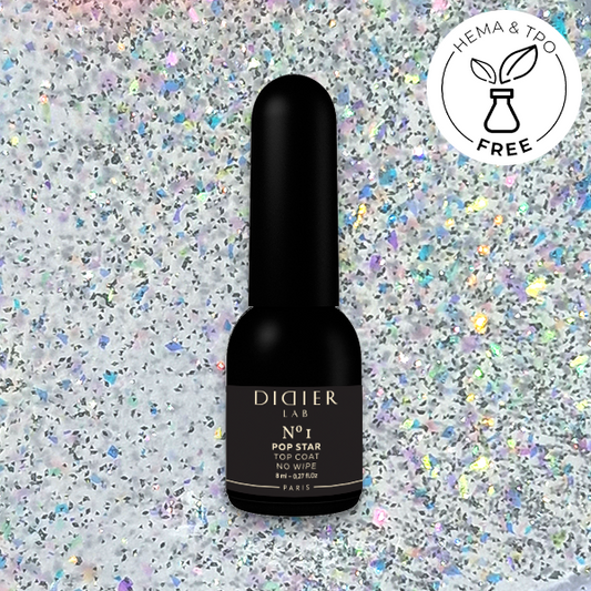 Top Coat No Wipe "Didier Lab", Pop Star, No1