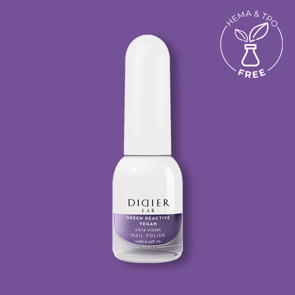 Green reactive, verniz de unhas vegan  "Didier Lab", ultra violet, 10ml