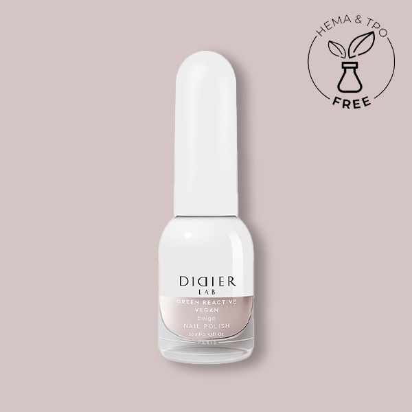Green reactive, verniz de unhas vegan"Didier Lab", beige, 10ml