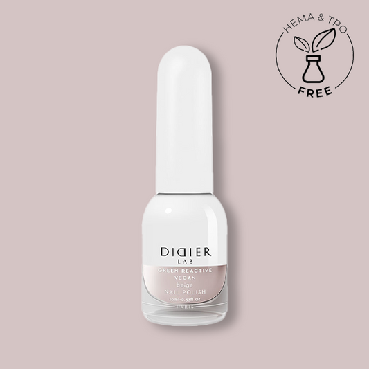 Green reactive, verniz de unhas vegan"Didier Lab", beige, 10ml