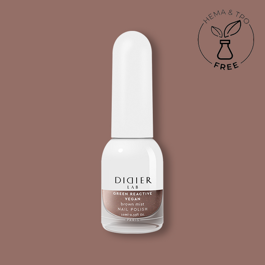 Green reactive, verniz de unhas vegan, "Didier Lab", brown mist, 10ml