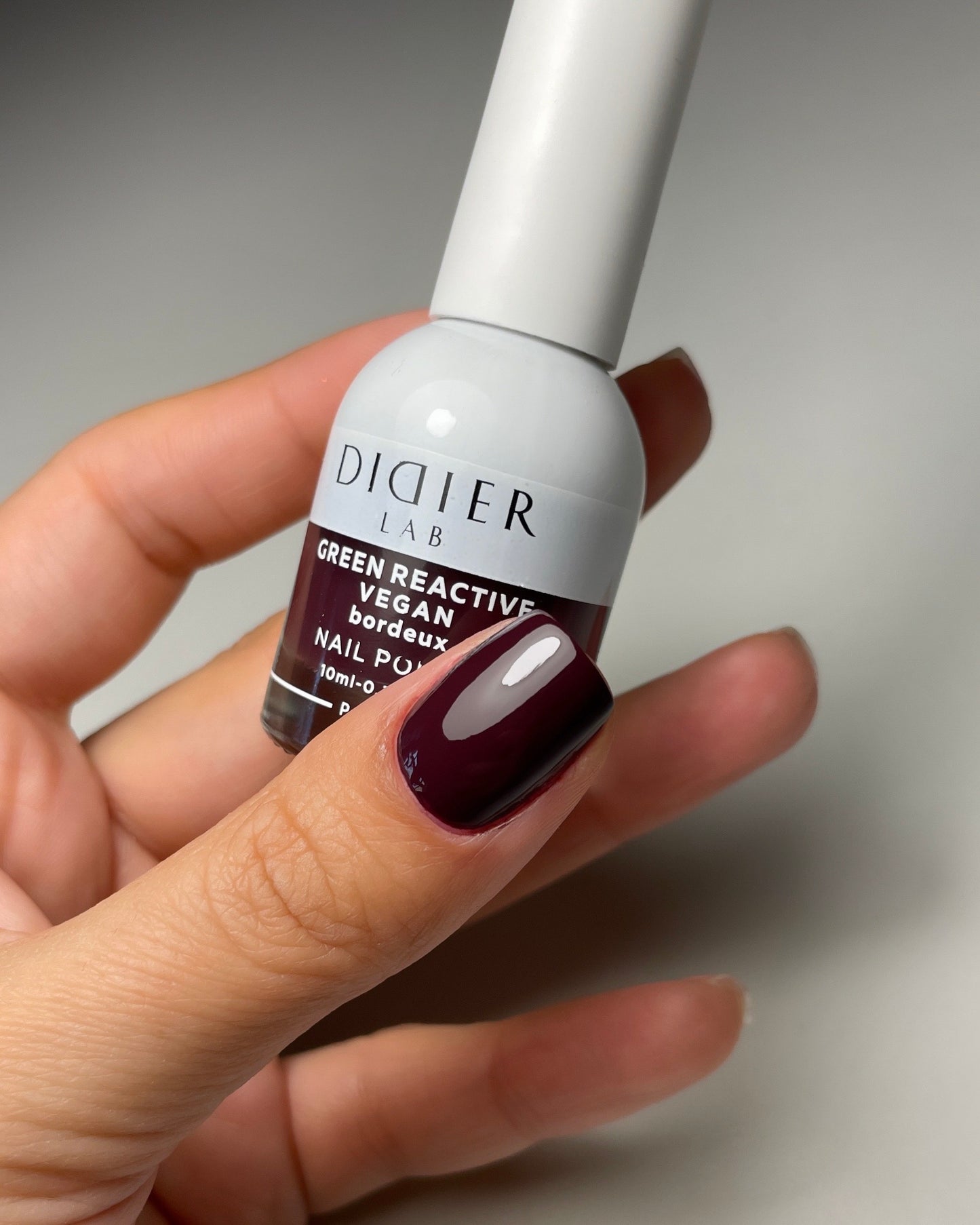 Green reactive, verniz de unhas vegan "Didier Lab", bordeux, 10ml