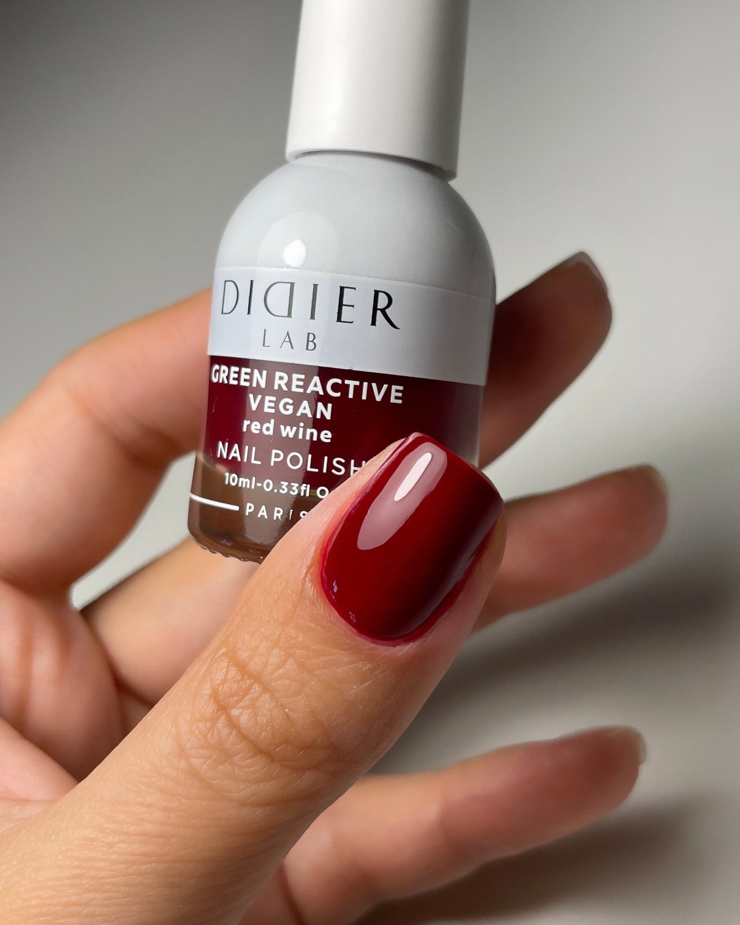 Green reactive, verniz de unhas vegan "Didier Lab", red wine, 10ml