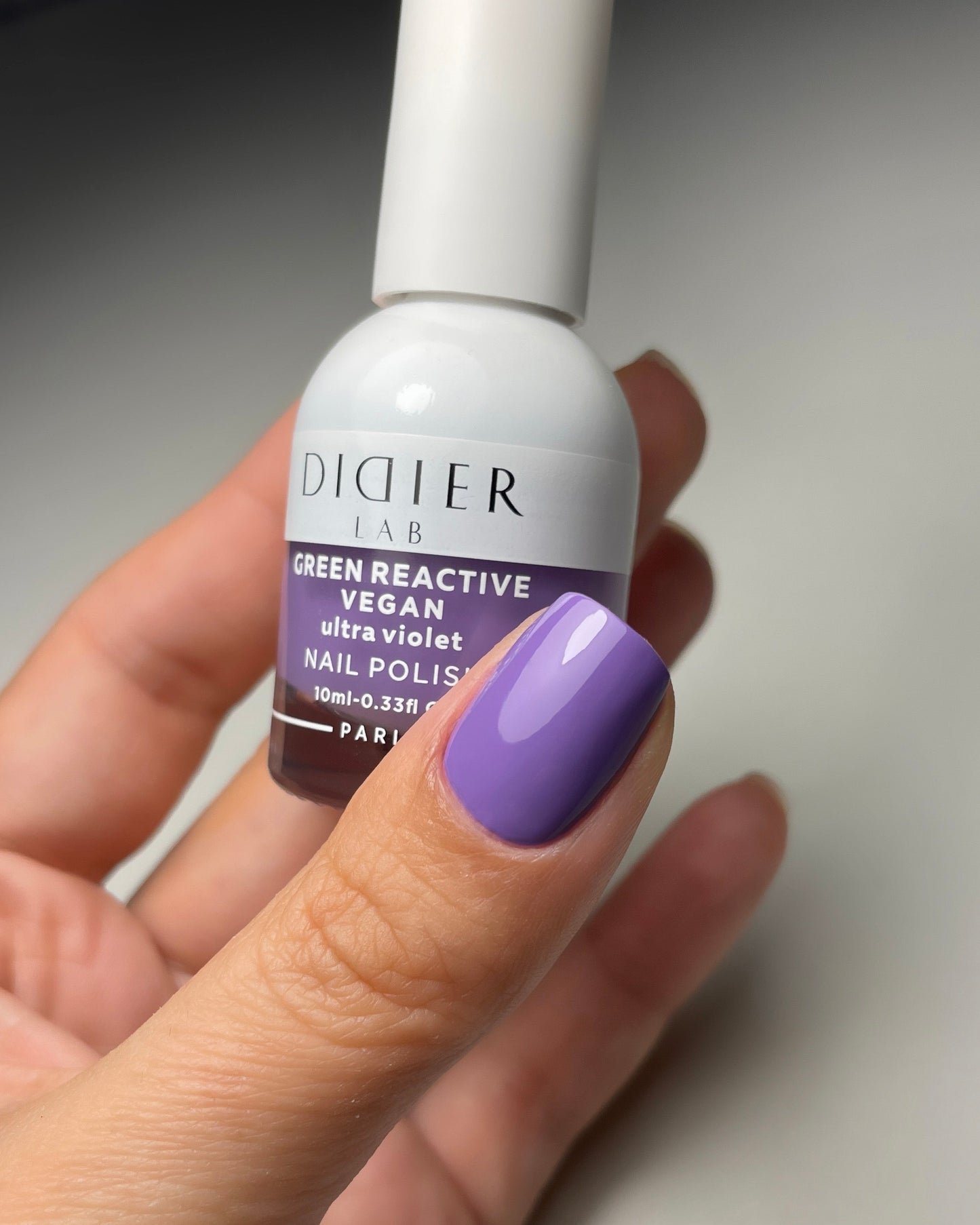 Green reactive, verniz de unhas vegan  "Didier Lab", ultra violet, 10ml