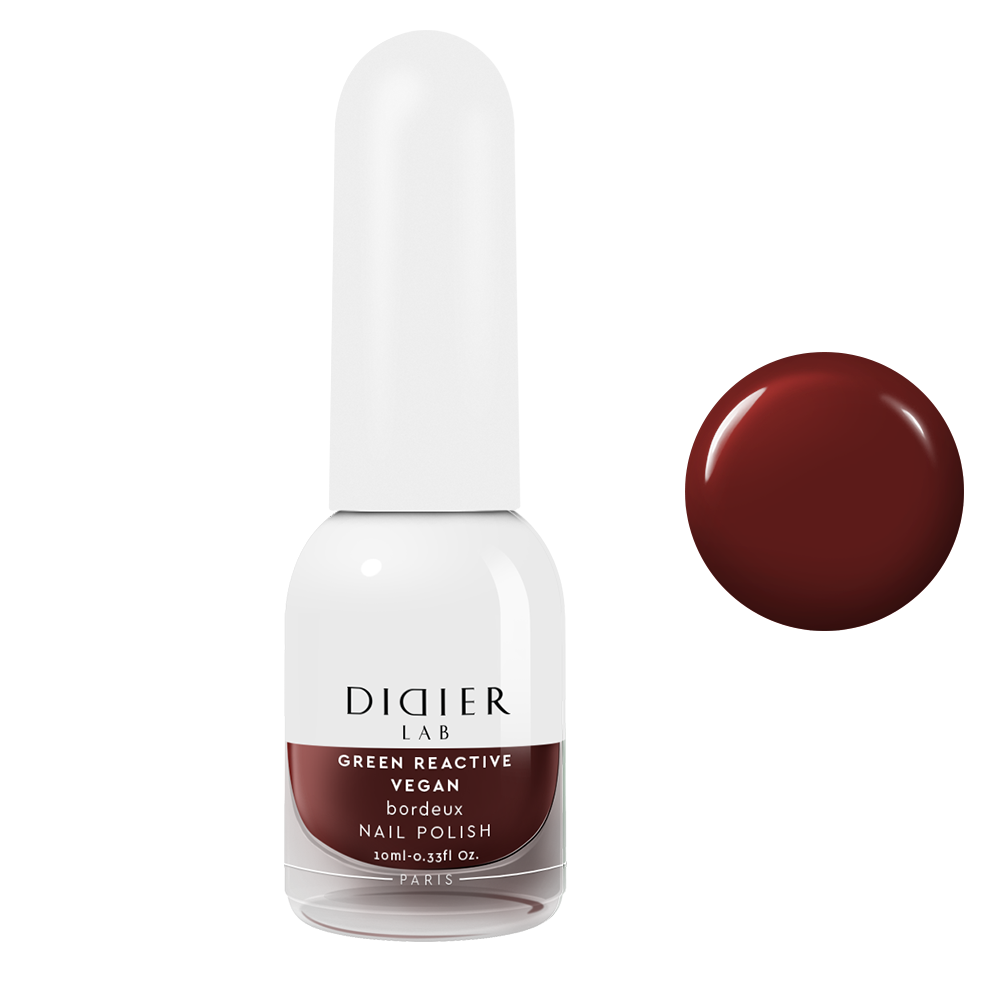 Green reactive, verniz de unhas vegan "Didier Lab", bordeux, 10ml