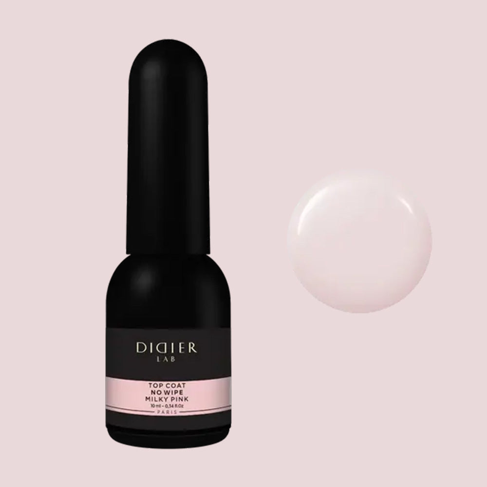 Top Coat No Wipe "Didier Lab", Milky Pink, 10ml