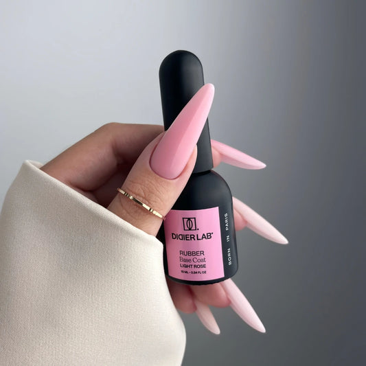 Verniz Gel, Rubber base coat, light rose, 10ml