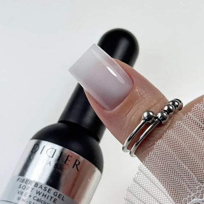 Fiber Base Gel, Soft White, 10ml, HEMA FREE