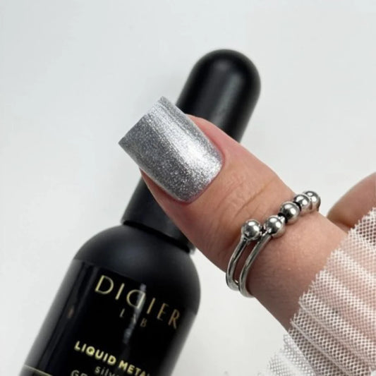 Verniz Gel "Didier Lab", Liquid Metal, Silver
