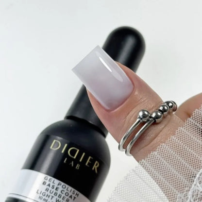 Verniz Gel, Rubber base coat, light white, 10ml, HEMA FREE