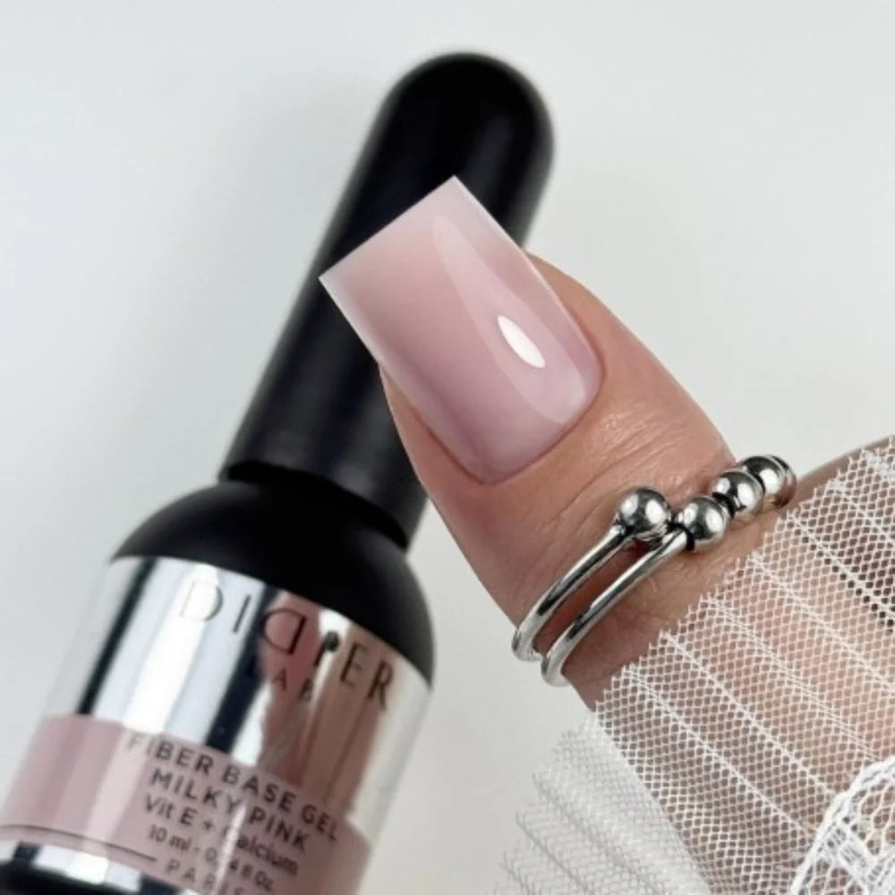 Fiber Base Gel, Milky Pink, 10ml, HEMA FREE
