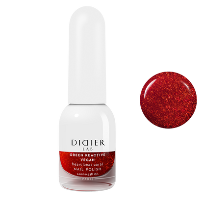 Green reactive, verniz de unhas vegan "Didier Lab", heart beat coral, 10ml