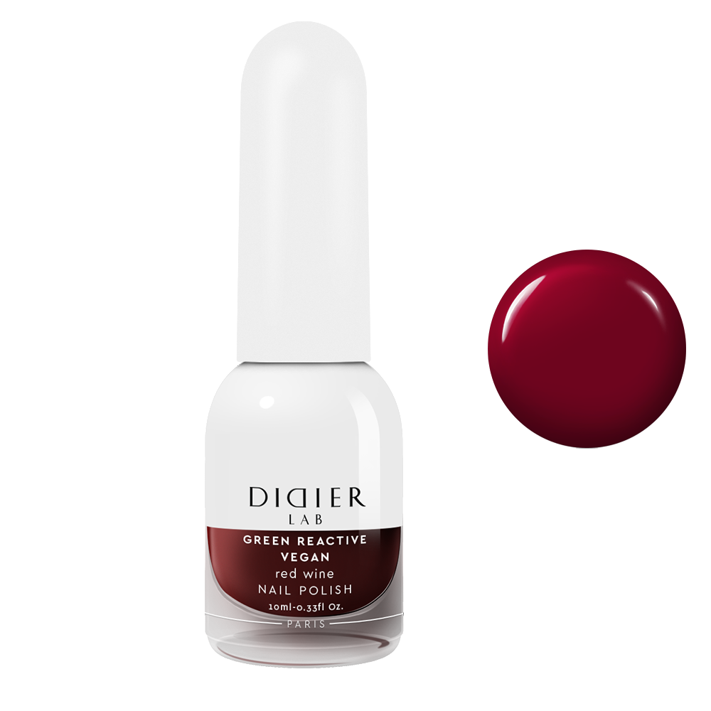 Green reactive, verniz de unhas vegan "Didier Lab", red wine, 10ml