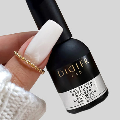 Verniz Gel, Rubber base coat, light white, 10ml, HEMA FREE