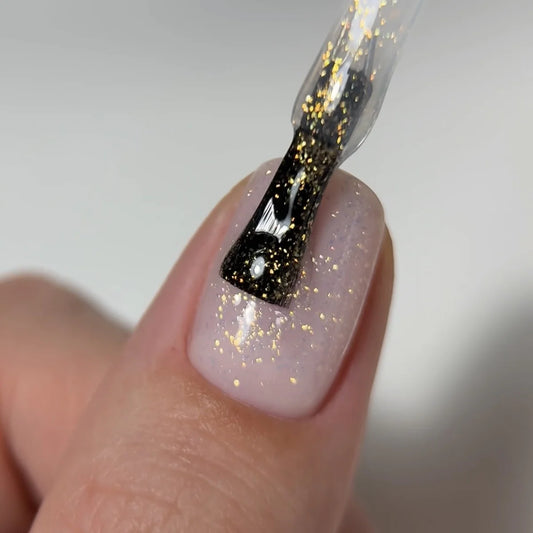 Top Coat "Didier Lab", Glitter Gold, 10ml, HEMA FREE