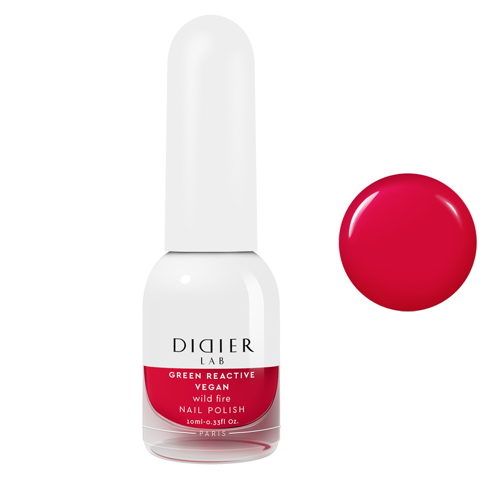 Green reactive, verniz de unhas vegan"Didier Lab", wild fire, 10ml