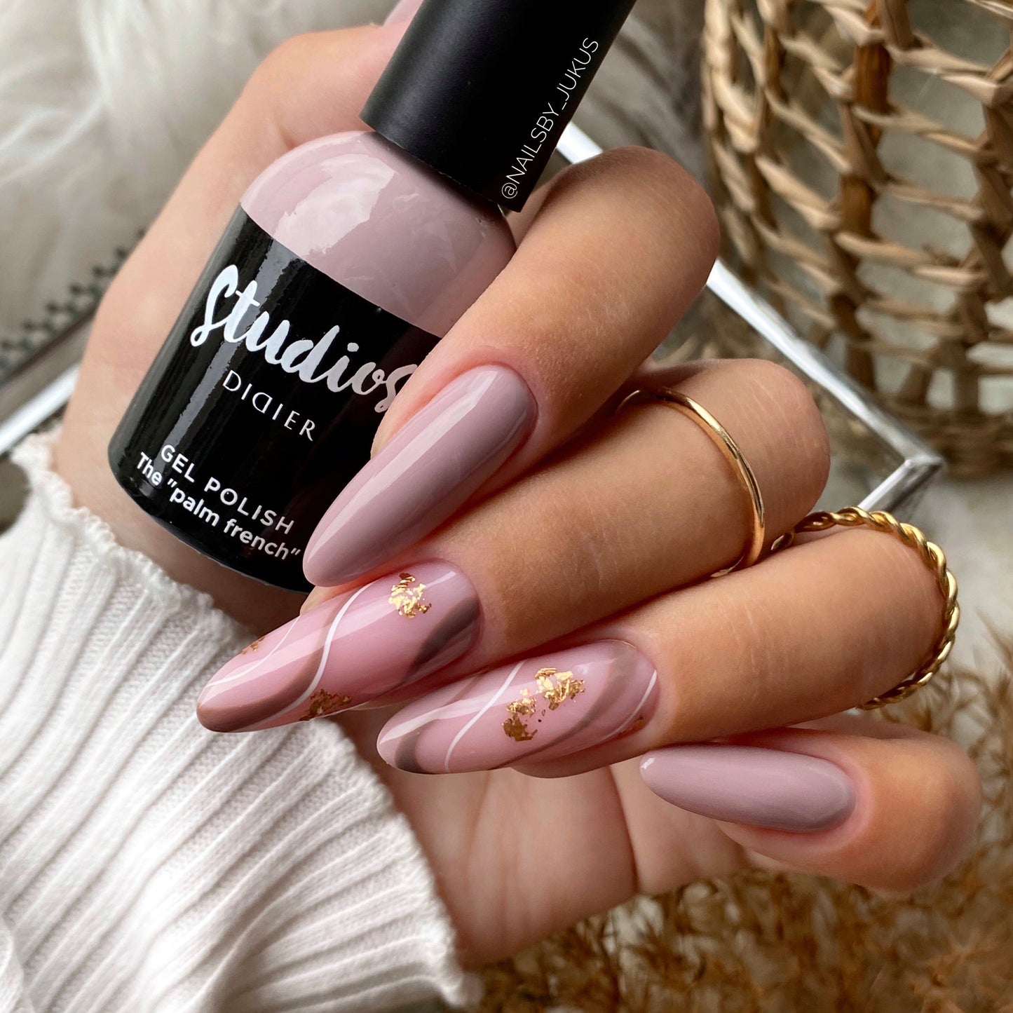 Verniz Gel Studios, Palm French, 8ml, HEMA & TPO Free