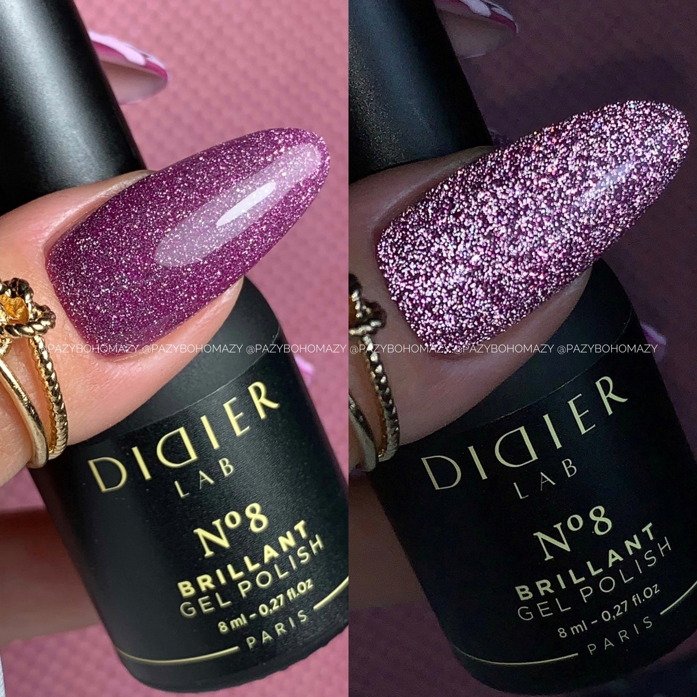 Verniz Gel "Didier Lab", Brillant, No8, 8ml, HEMA FREE
