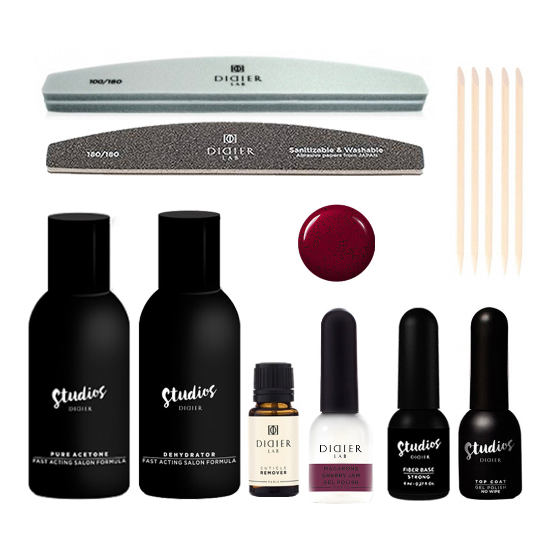 Kit Manicure Verniz Gel  "82% negro" para iniciantes