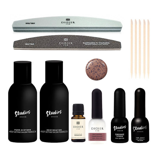 Kit Manicure Verniz Gel "CHOCOLATE" para iniciantes