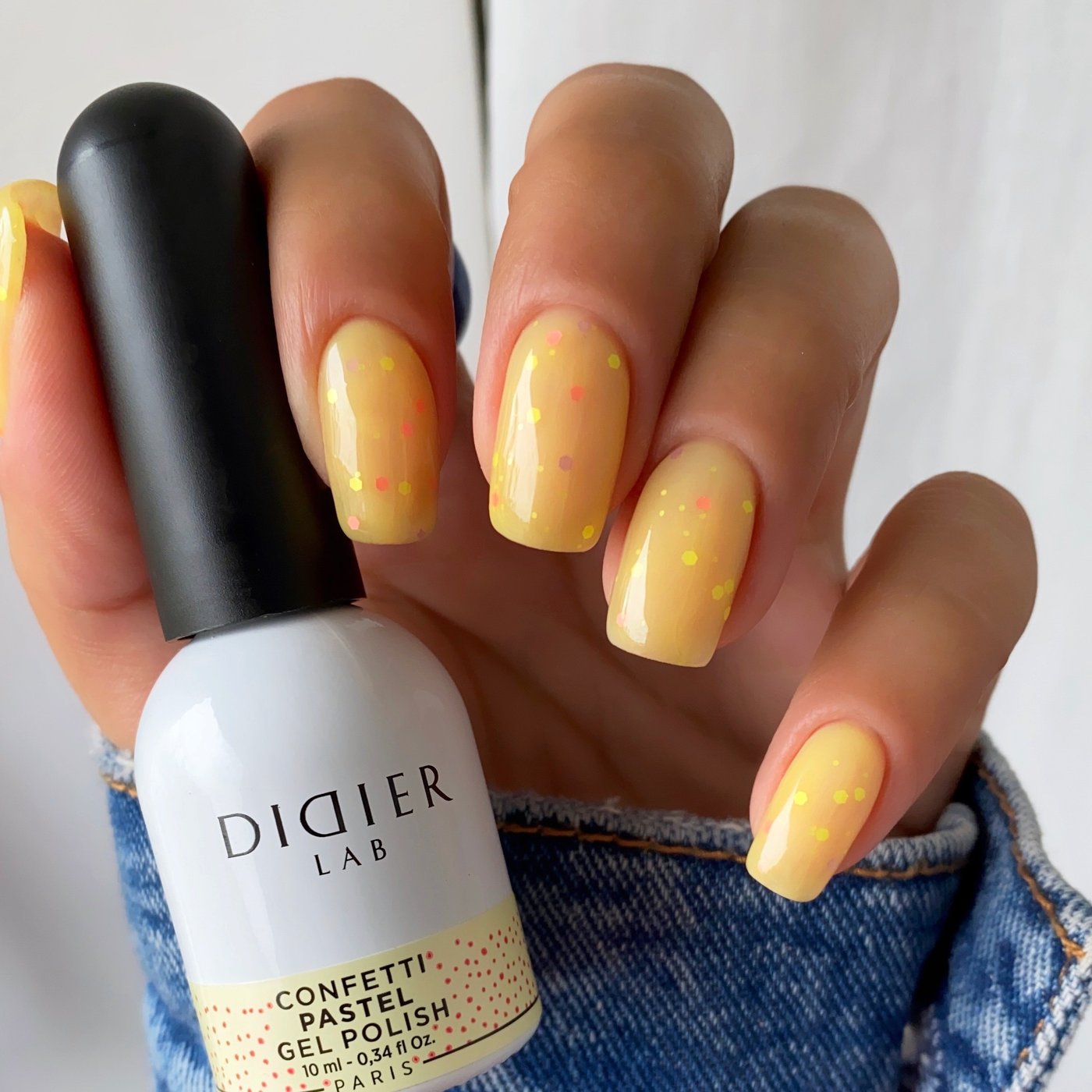Verniz Gel "Didier Lab", Confetti, Pastel 10ml, HEMA FREE