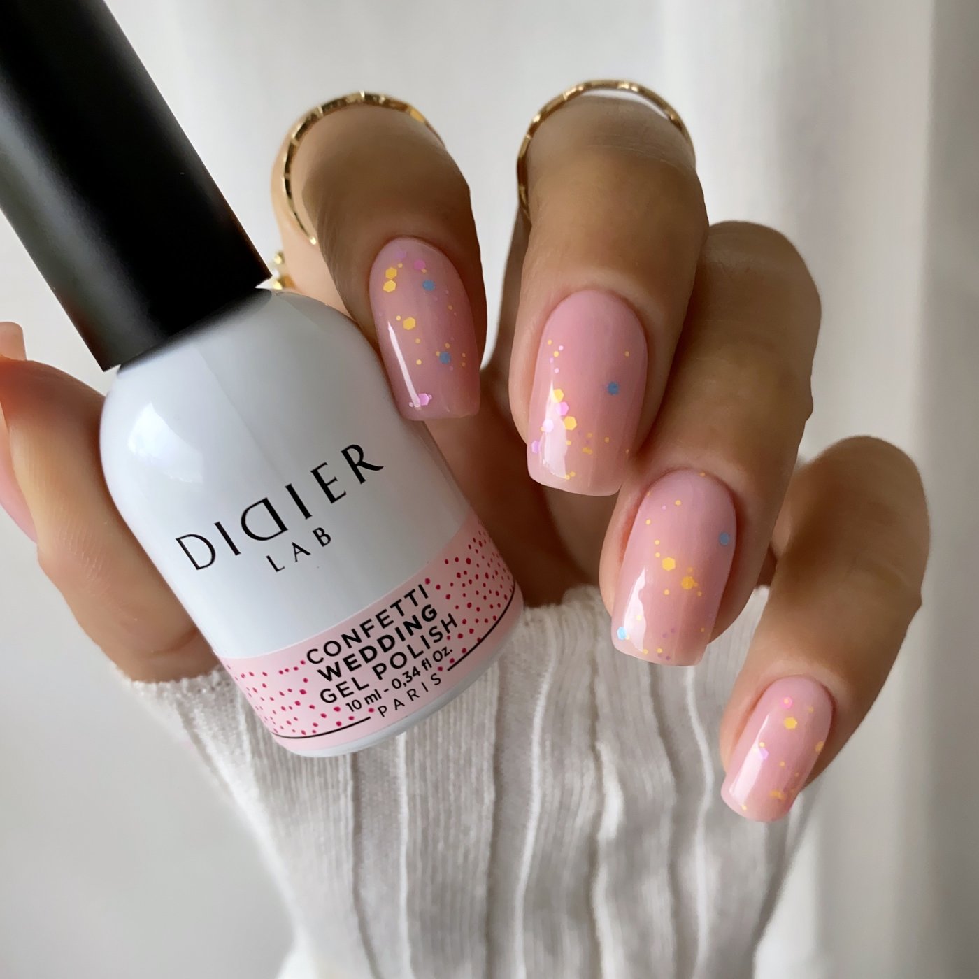 Verniz Gel "Didier Lab", Confetti, Wedding 10ml, HEMA FREE
