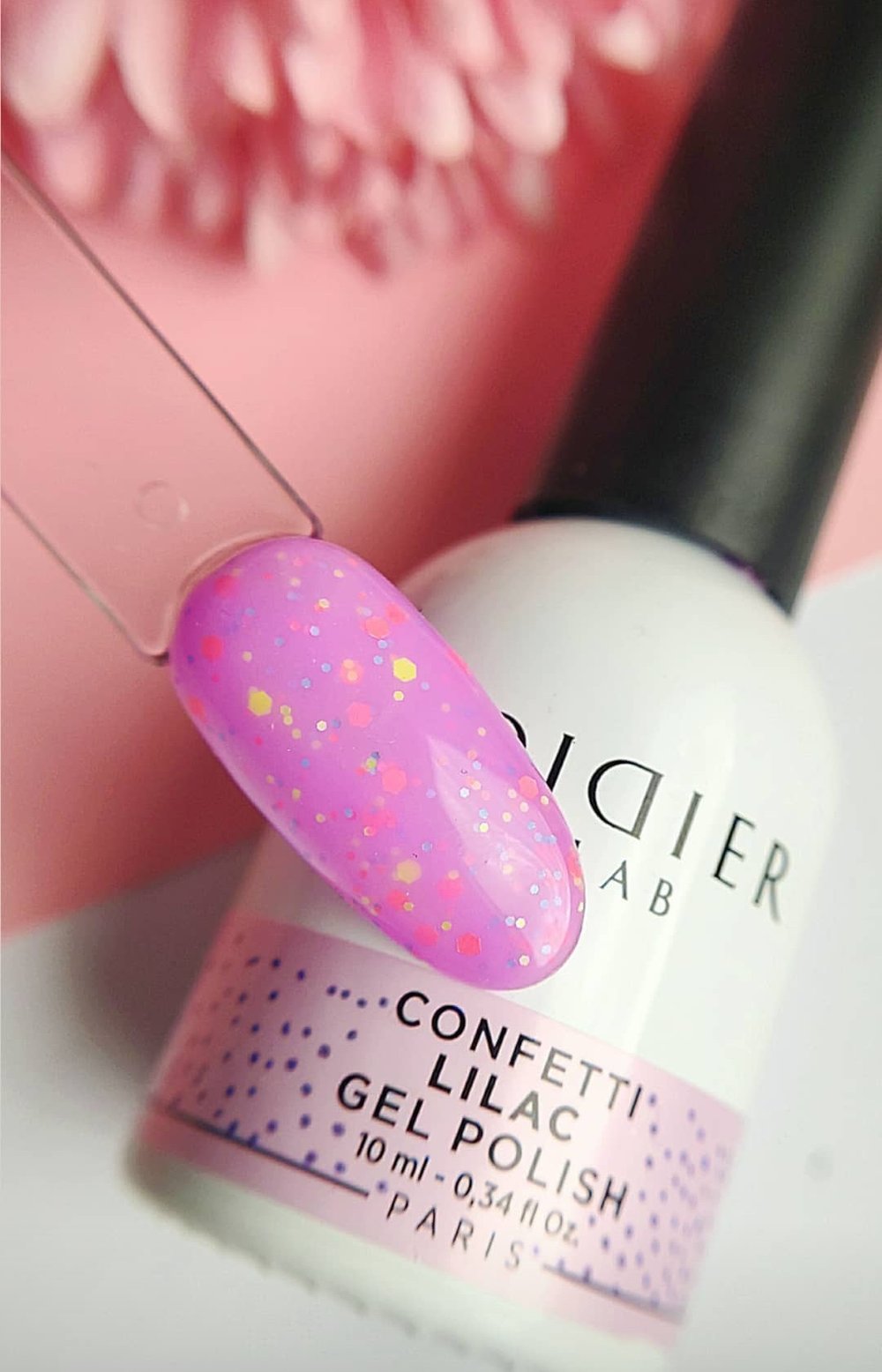 Verniz Gel "Didier Lab", Confetti, Lilac 10ml, HEMA FREE
